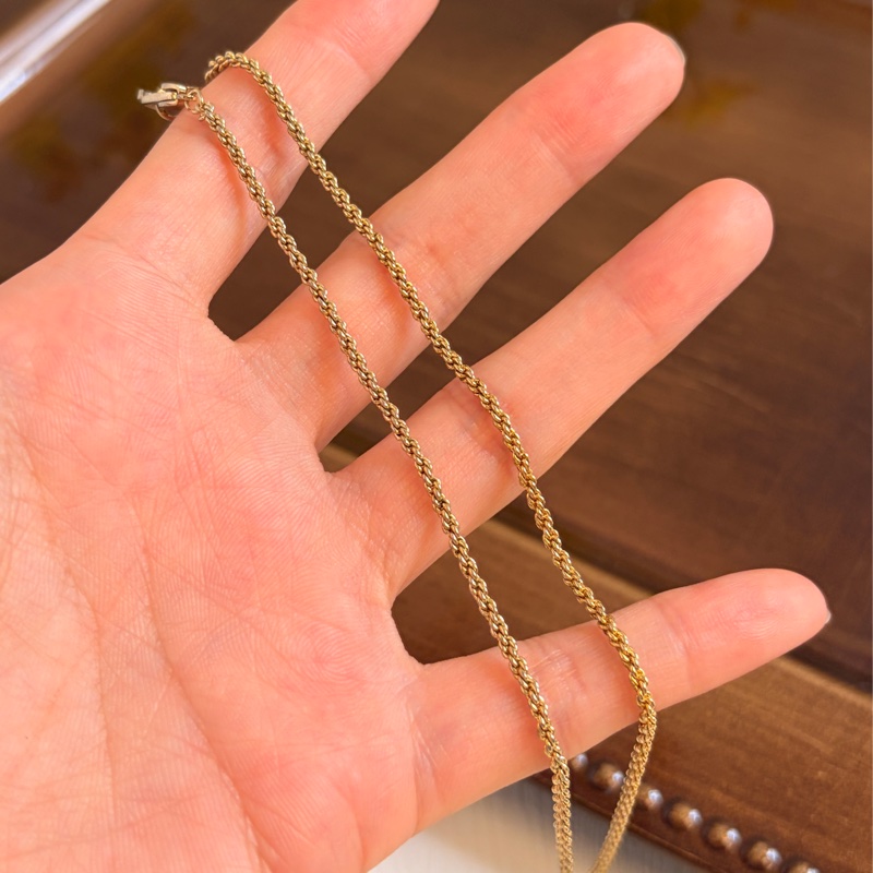 Valentino 圓牌鍍金項鍊 水鑽 v logo 閃石-16