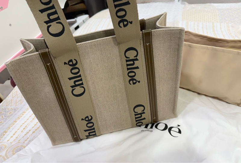 Chloe Woody肩背包中款 橄欖綠-1