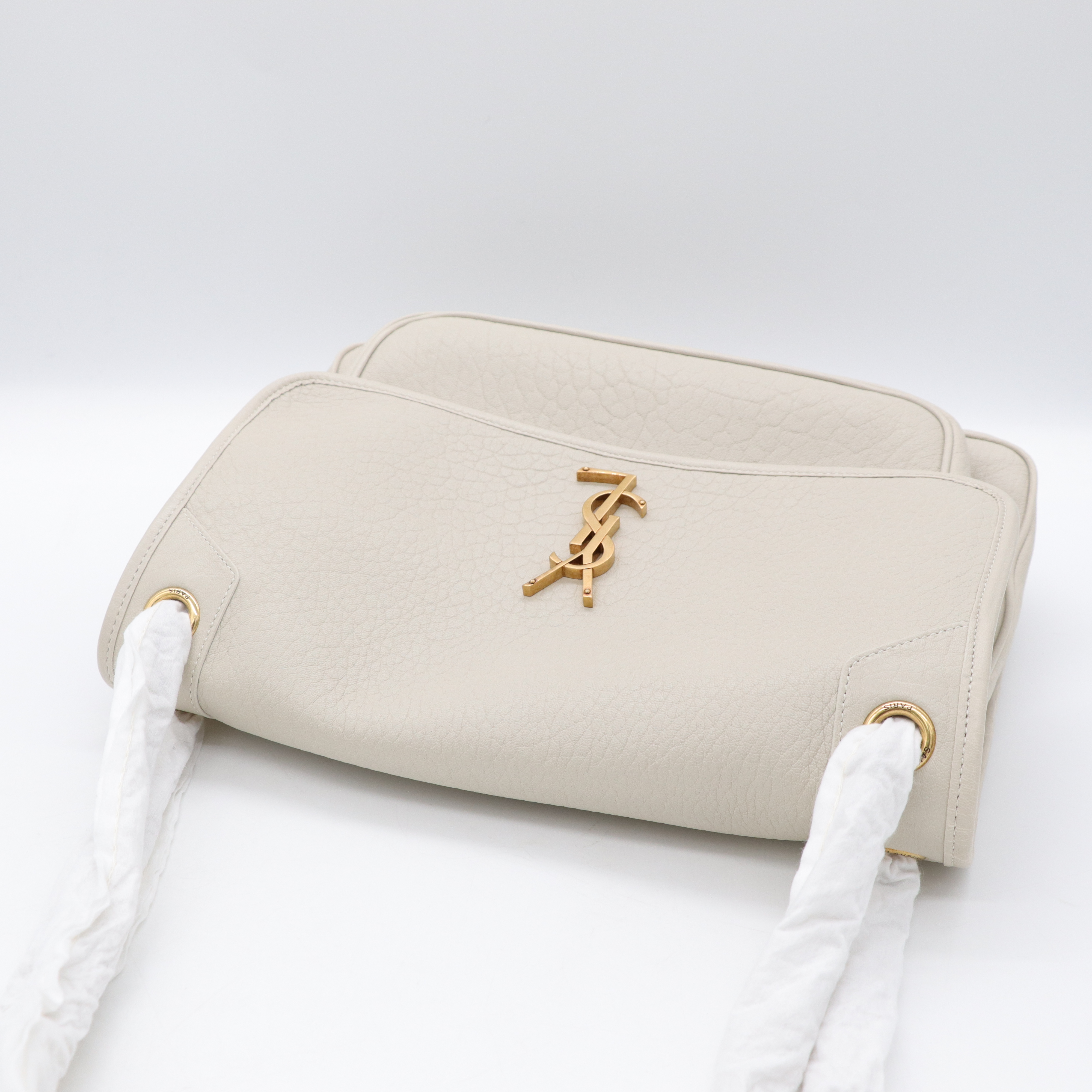Saint Laurent YSL 聖羅蘭 白色NIKI 山羊皮 郵差包 手提包 肩背包 兩用包 (未使用保存品)-5