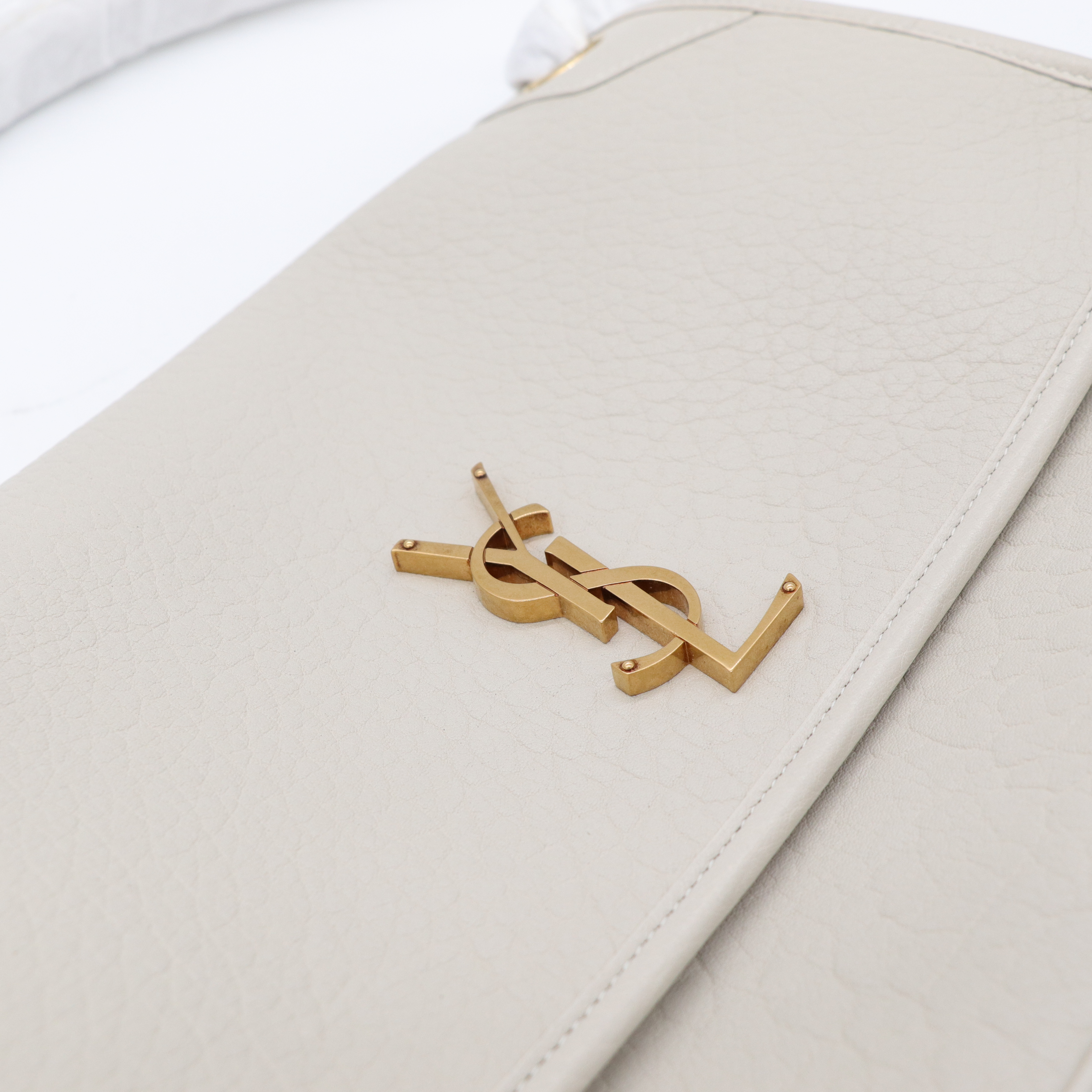 Saint Laurent YSL 聖羅蘭 白色NIKI 山羊皮 郵差包 手提包 肩背包 兩用包 (未使用保存品)-7