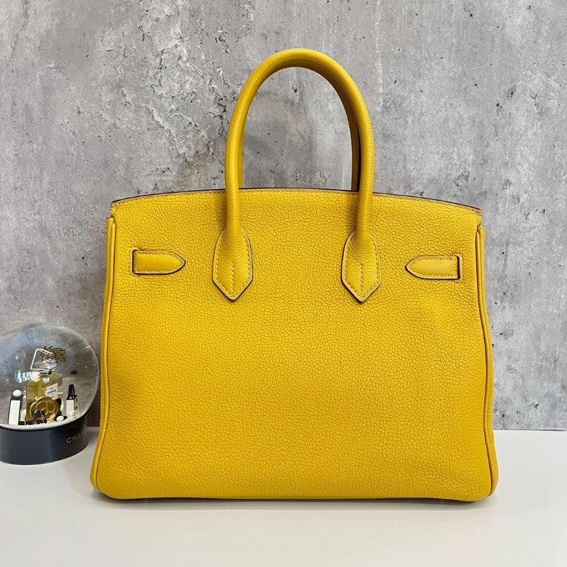 Hermes Birkin30 琥珀黃 玉米黃 銀釦-2