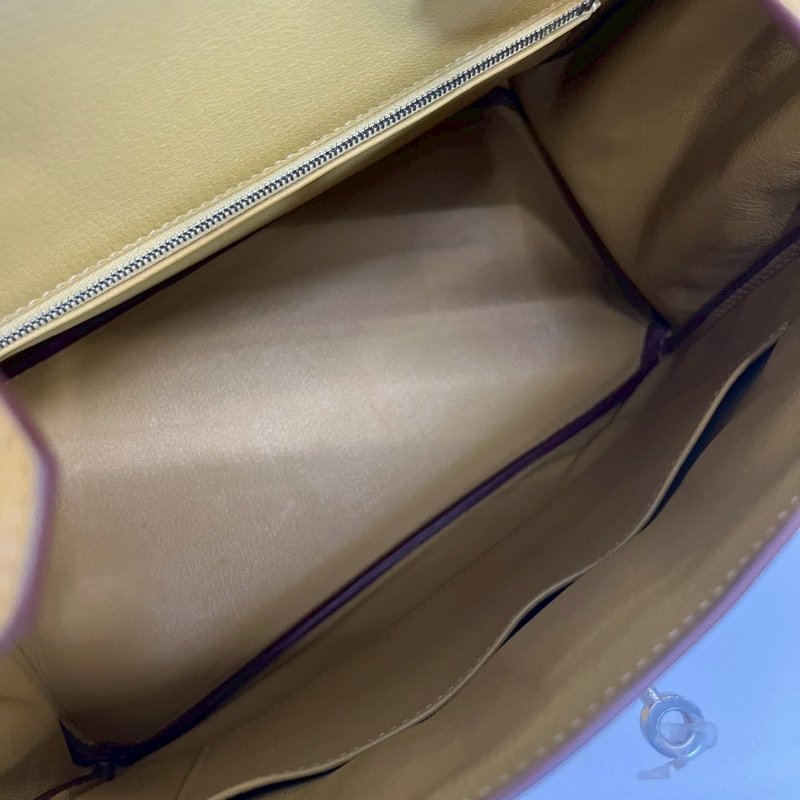 Hermes Birkin30 琥珀黃 玉米黃 銀釦-19