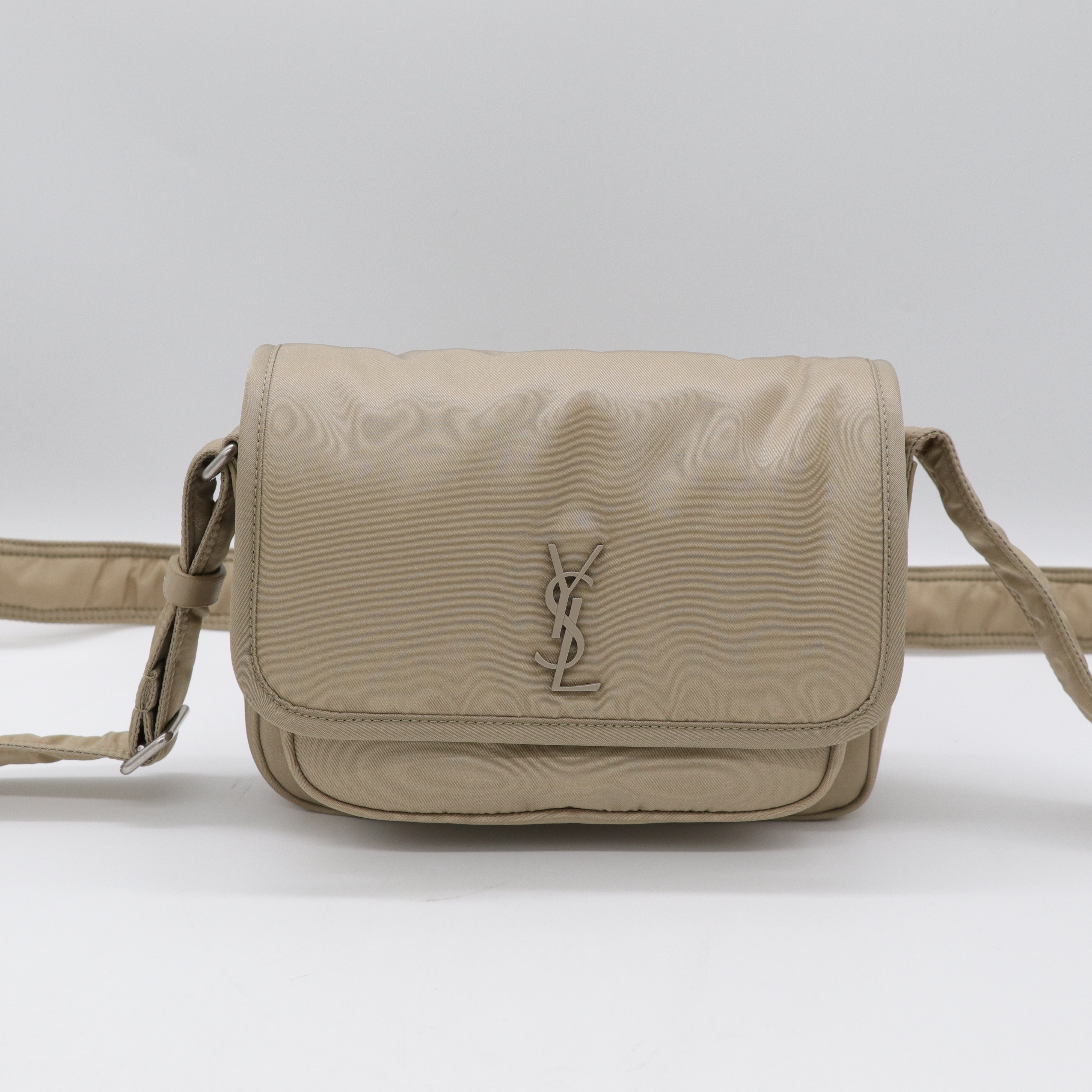 Saint Laurent YSL 聖羅蘭 NIKI 卡其色 尼龍 斜背包 郵差包-1