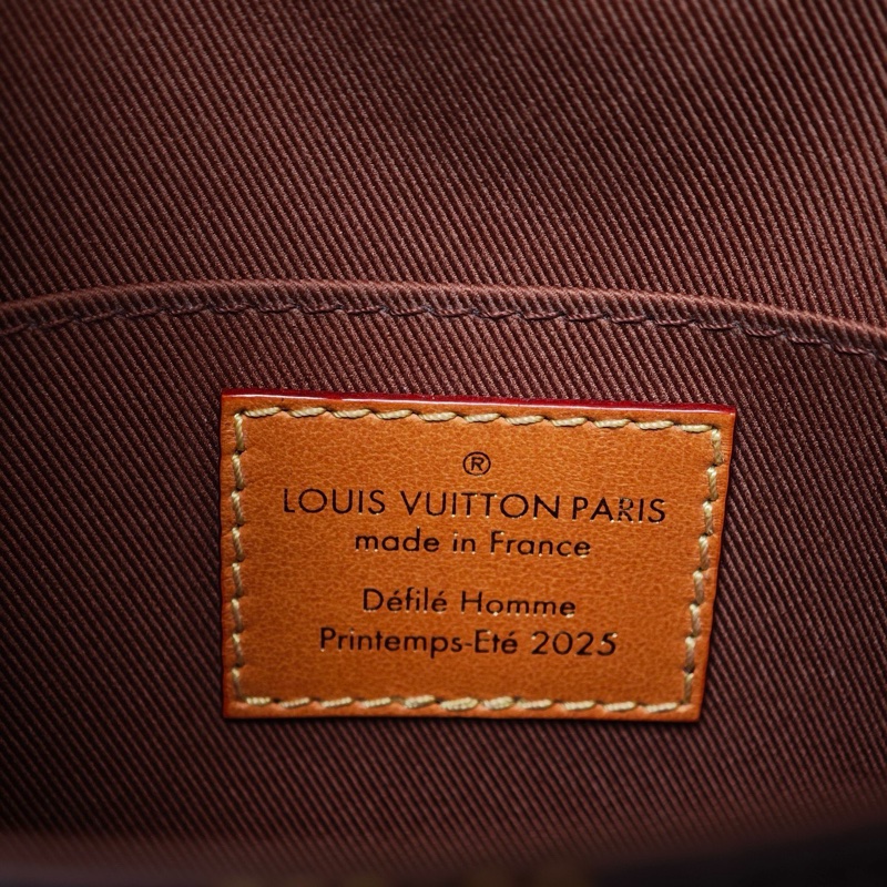 99新🆕LOUIS VUITTON 路易威登Montsouris郵差包 白色棋盤格塗層面料斜挎包 小號✅正品-6