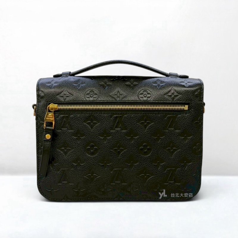 A13233-LV Pochette Metis 黑色牛皮壓紋郵差包M41487-3