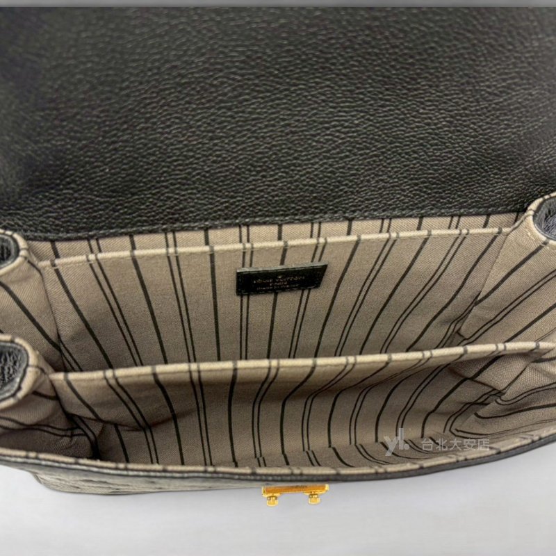 A13233-LV Pochette Metis 黑色牛皮壓紋郵差包M41487-5