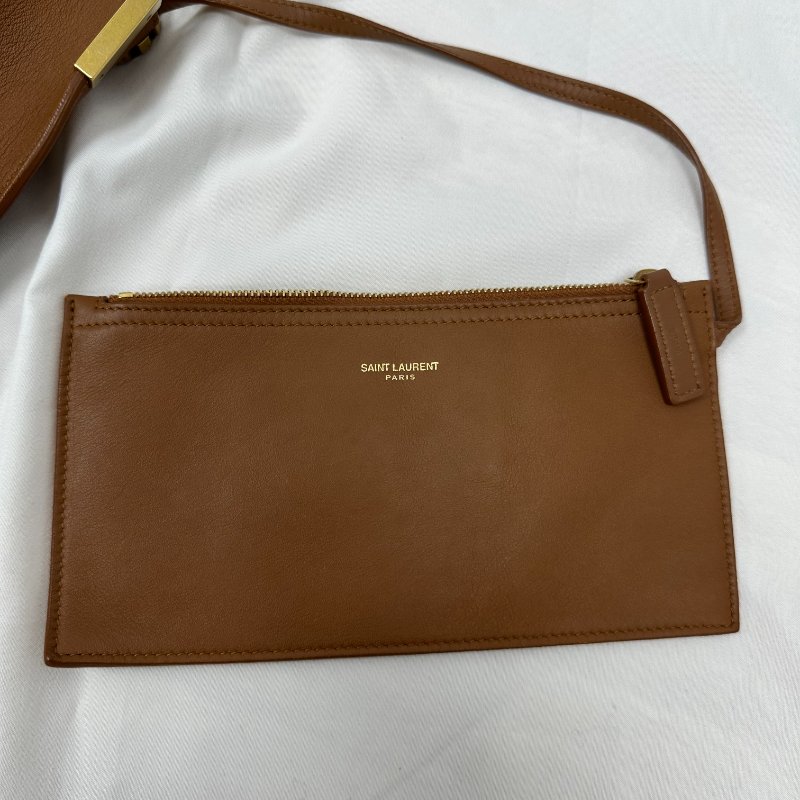 現貨 YSL Suzanne 咖棕子母hobo-10