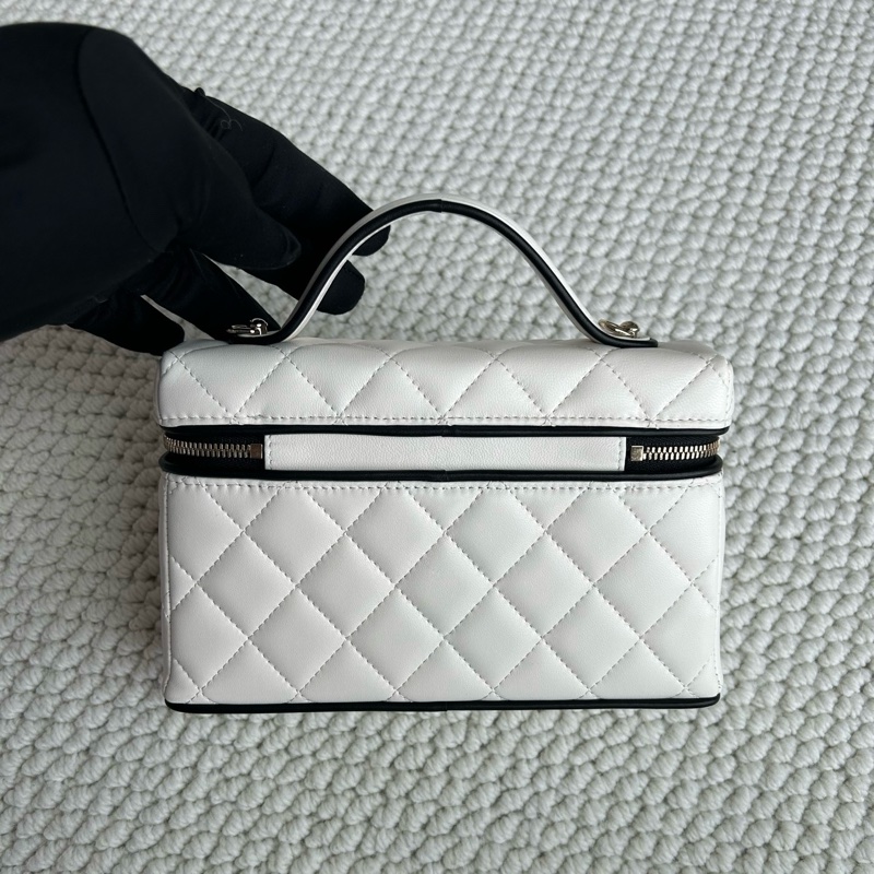 閒置新🆕Chanel/香奈兒 熊貓lp羊皮 手提包斜挎包 銀扣✅正品-1