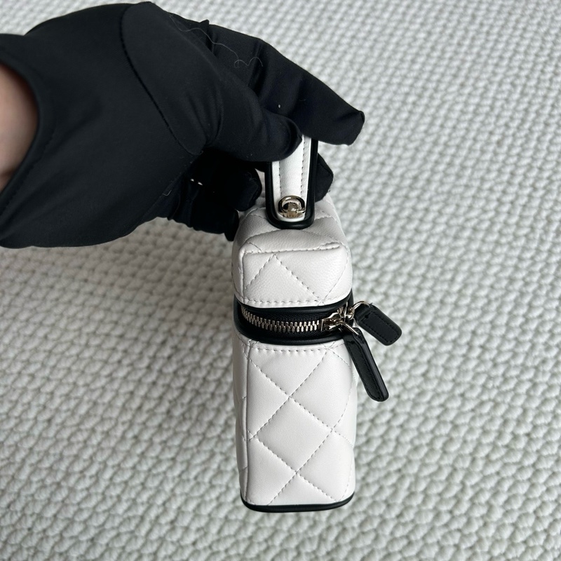 閒置新🆕Chanel/香奈兒 熊貓lp羊皮 手提包斜挎包 銀扣✅正品-5