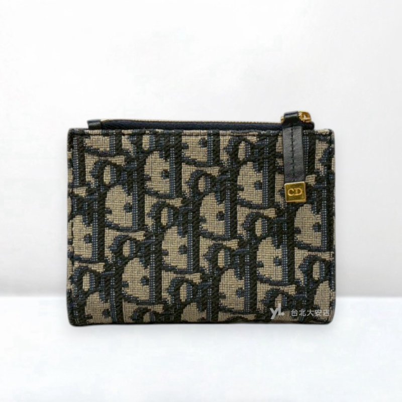 A13237-DIOR 30 Montaigne Dahlia 老花刺繡對開短夾S2197UTZQ_M928-3