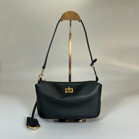 BALENCIAGA  黑牛皮Rodeo肩背包 MINI