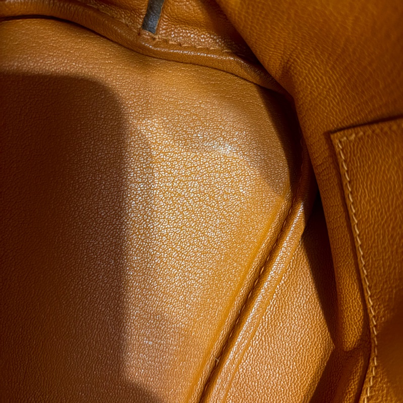 HERMES SO KELLY 26 TOGO愛馬仕橘色銀釦凱莉包肩背包斜背包水桶包-43