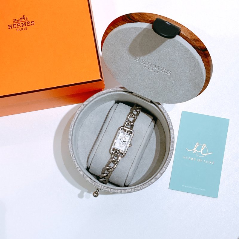 TW4876 Hermes 愛馬仕帶鑽女錶 Nantucket Watch 29 mm Small Model 48+24 Diamonds (0.23 ct+0.094 ct)-0