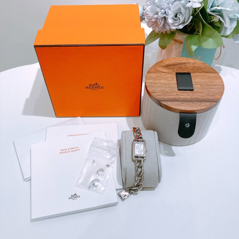 TW4876 Hermes 愛馬仕帶鑽女錶 Nantucket Watch 29 mm Small Model 48+24 Diamonds (0.23 ct+0.094 ct)-13