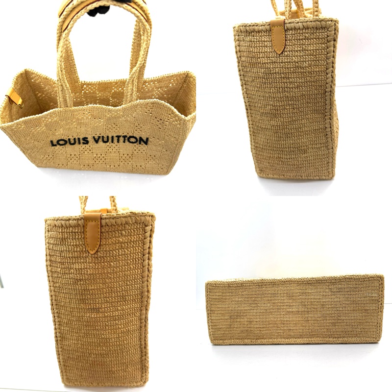 LOUIS VUITTON 路易威登 拉菲草手工編織SUMMER SHOPPER TOTE MM 手提包 RFID M25008-3