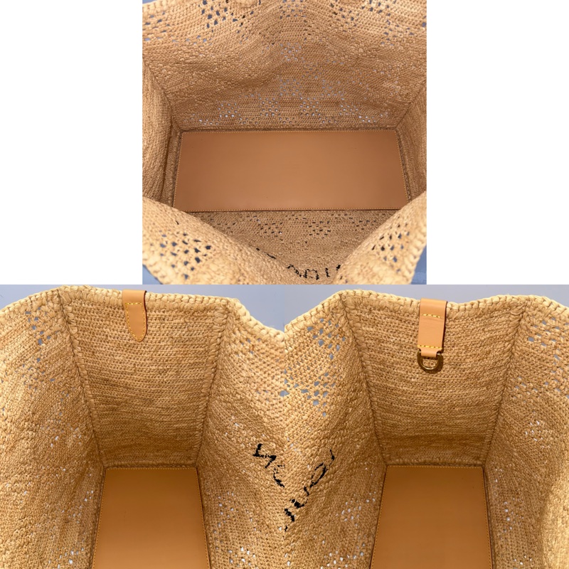 LOUIS VUITTON 路易威登 拉菲草手工編織SUMMER SHOPPER TOTE MM 手提包 RFID M25008-6