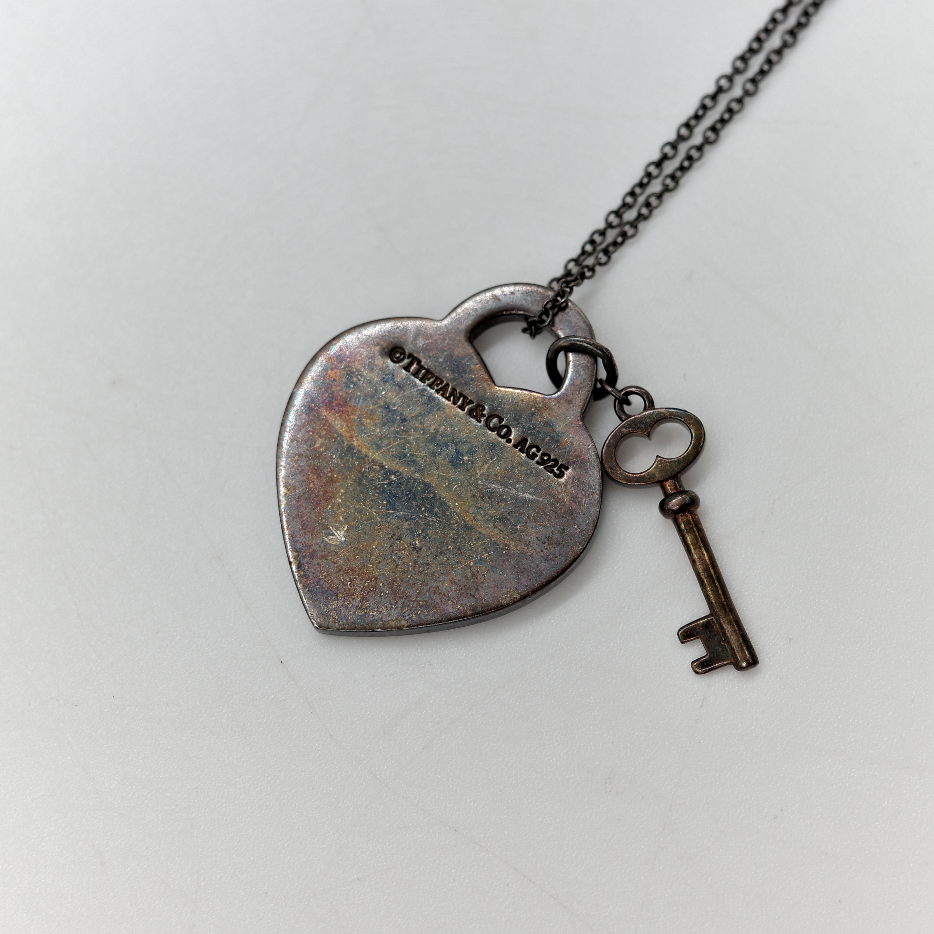 TIFFANY&CO. S925愛心鑰匙項鍊-3