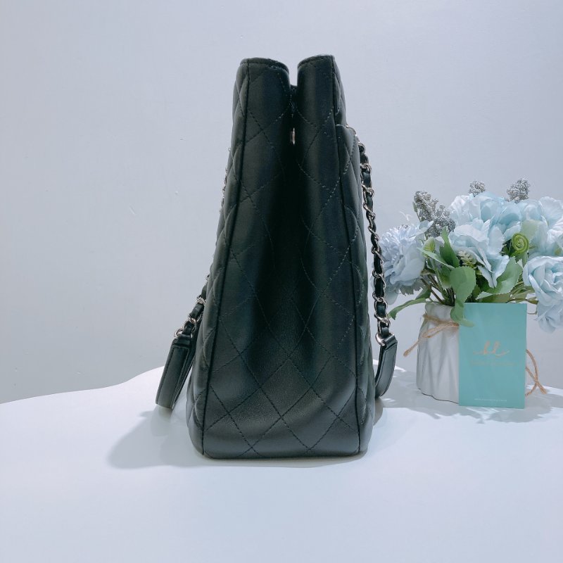 TW4877 Chanel 香奈兒 新版GST托特包 小牛皮 黑銀A91046 GST Tote Bag Calfskin Black x PHW-2