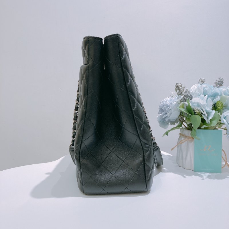 TW4877 Chanel 香奈兒 新版GST托特包 小牛皮 黑銀A91046 GST Tote Bag Calfskin Black x PHW-3