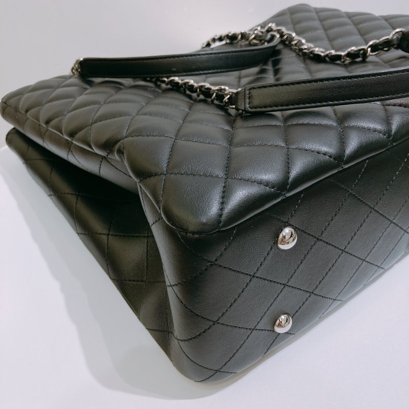 TW4877 Chanel 香奈兒 新版GST托特包 小牛皮 黑銀A91046 GST Tote Bag Calfskin Black x PHW-5