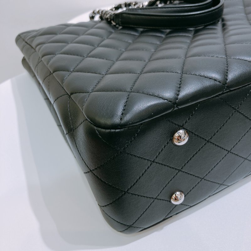 TW4877 Chanel 香奈兒 新版GST托特包 小牛皮 黑銀A91046 GST Tote Bag Calfskin Black x PHW-7
