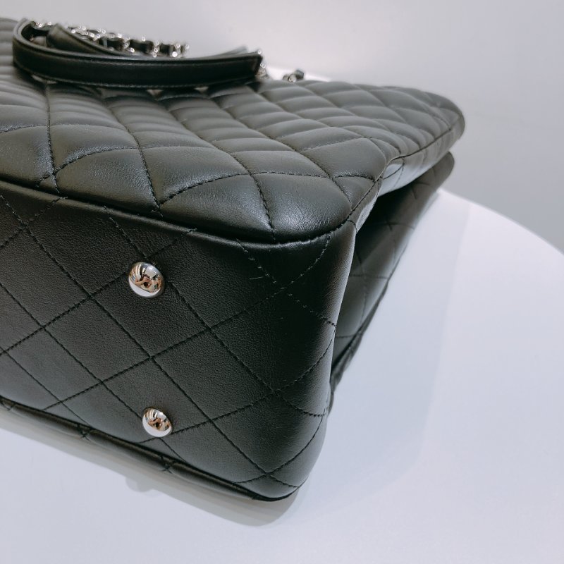 TW4877 Chanel 香奈兒 新版GST托特包 小牛皮 黑銀A91046 GST Tote Bag Calfskin Black x PHW-8