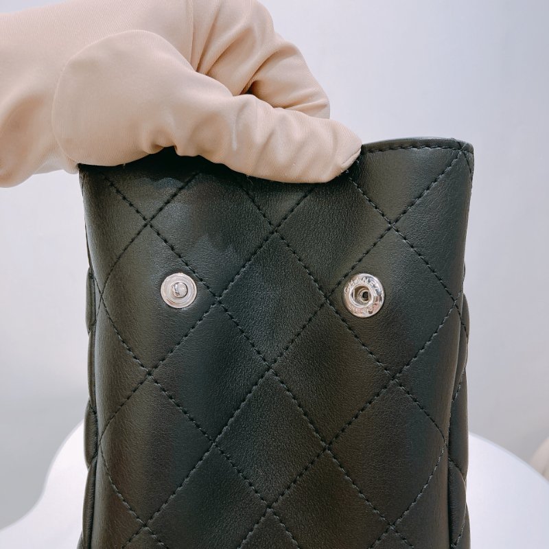 TW4877 Chanel 香奈兒 新版GST托特包 小牛皮 黑銀A91046 GST Tote Bag Calfskin Black x PHW-12