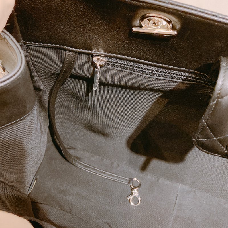 TW4877 Chanel 香奈兒 新版GST托特包 小牛皮 黑銀A91046 GST Tote Bag Calfskin Black x PHW-14