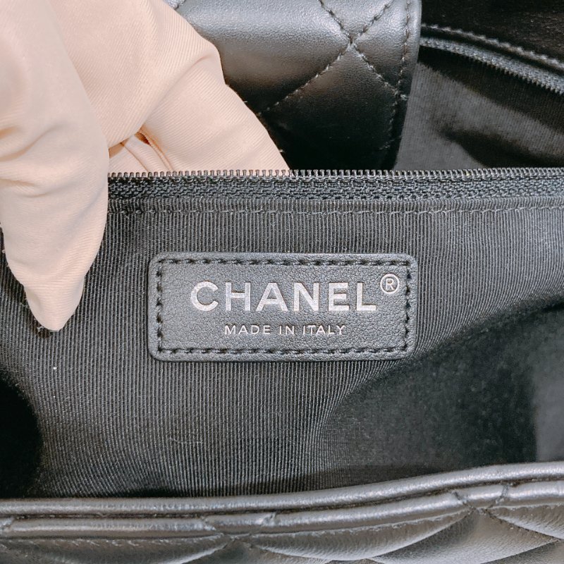 TW4877 Chanel 香奈兒 新版GST托特包 小牛皮 黑銀A91046 GST Tote Bag Calfskin Black x PHW-16