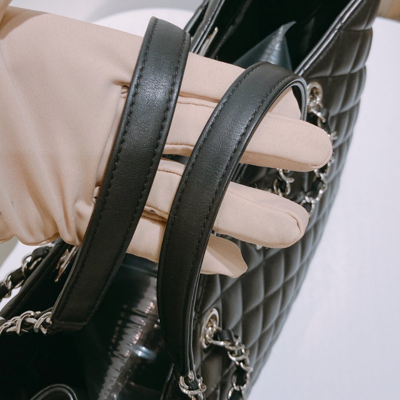 TW4877 Chanel 香奈兒 新版GST托特包 小牛皮 黑銀A91046 GST Tote Bag Calfskin Black x PHW-17