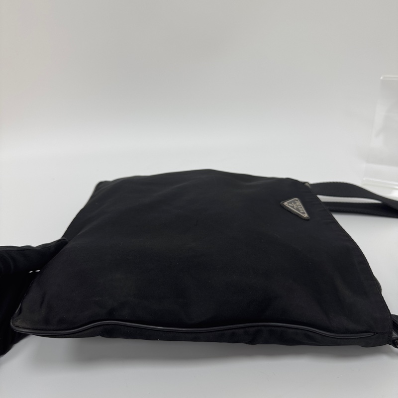 【赫蒂國際精品】 PRADA普拉達 單肩包黑三角logo尼龍 中古款vintage-11
