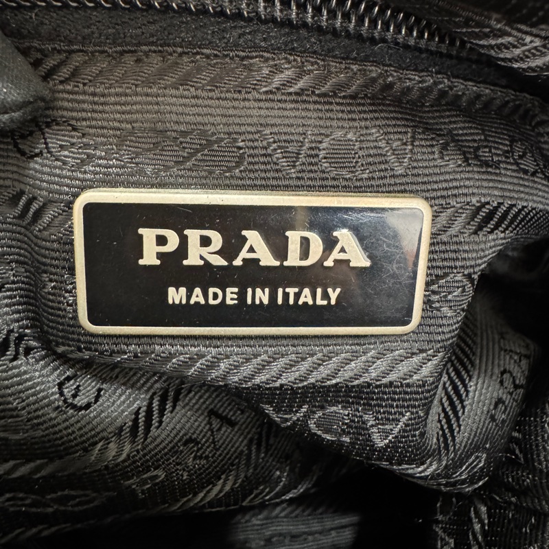 【赫蒂國際精品】 PRADA普拉達 單肩包黑三角logo尼龍 中古款vintage-12