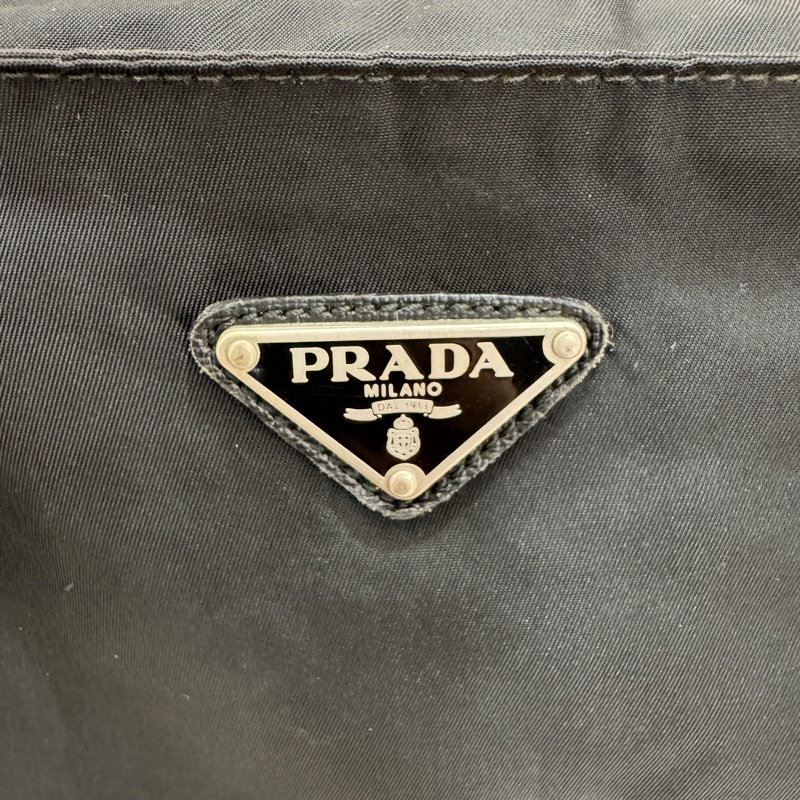 【赫蒂國際精品】 PRADA普拉達 單肩包黑三角logo尼龍 中古款vintage-14