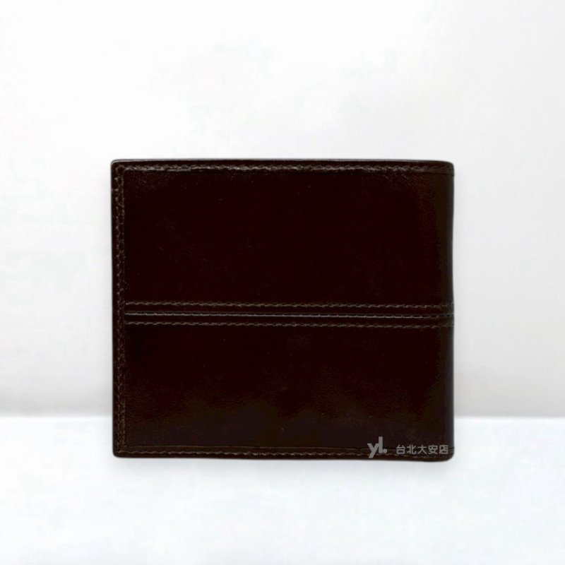 A13231-PRADA 咖啡色油蠟小牛皮三角標誌對開短夾2MO513_2CX7_F0161-3