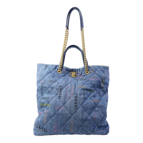 CHANEL 牛仔布Mood Shopping Tote手挽肩背兩用袋