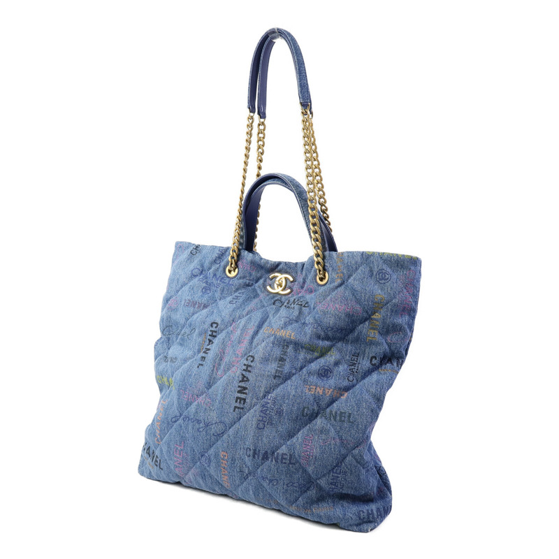 CHANEL 牛仔布Mood Shopping Tote手挽肩背兩用袋-2