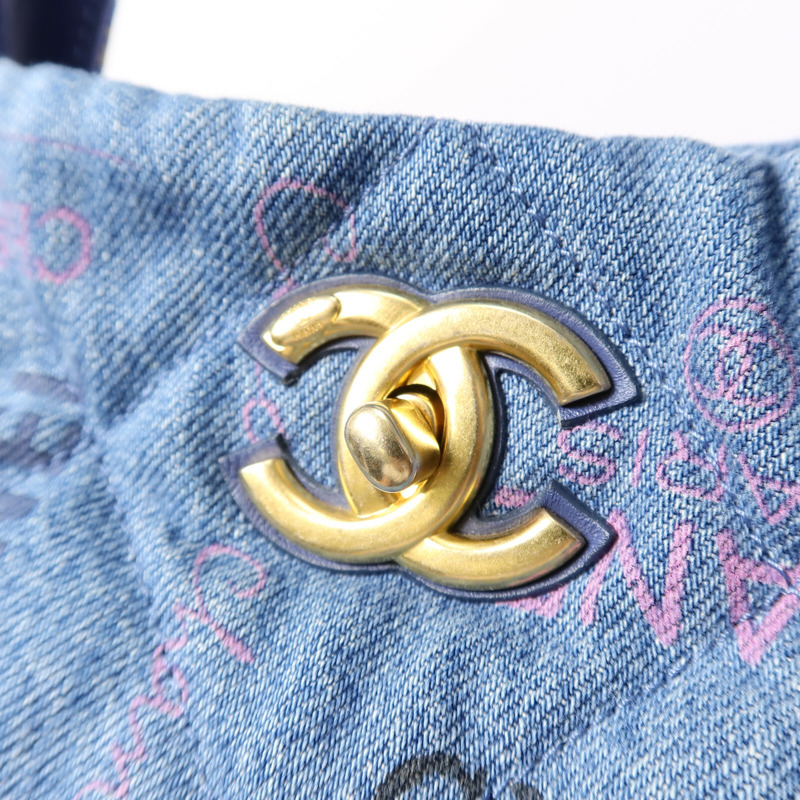 CHANEL 牛仔布Mood Shopping Tote手挽肩背兩用袋-6
