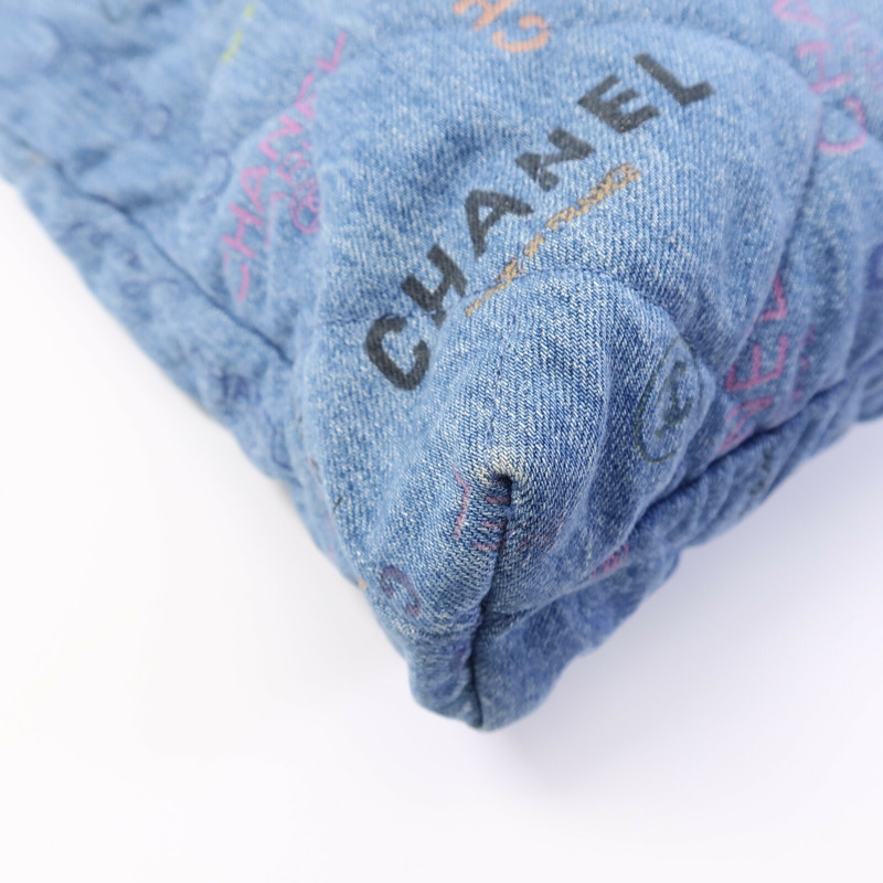 CHANEL 牛仔布Mood Shopping Tote手挽肩背兩用袋-10