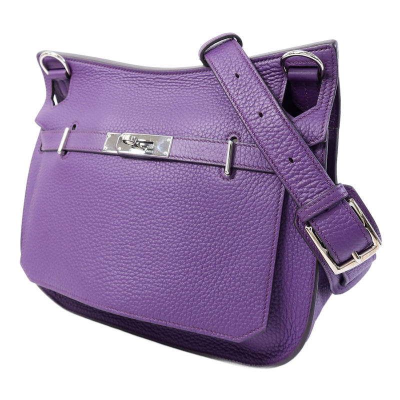 HERMES Clemence皮革Jypsiere 28肩背袋Iris-2
