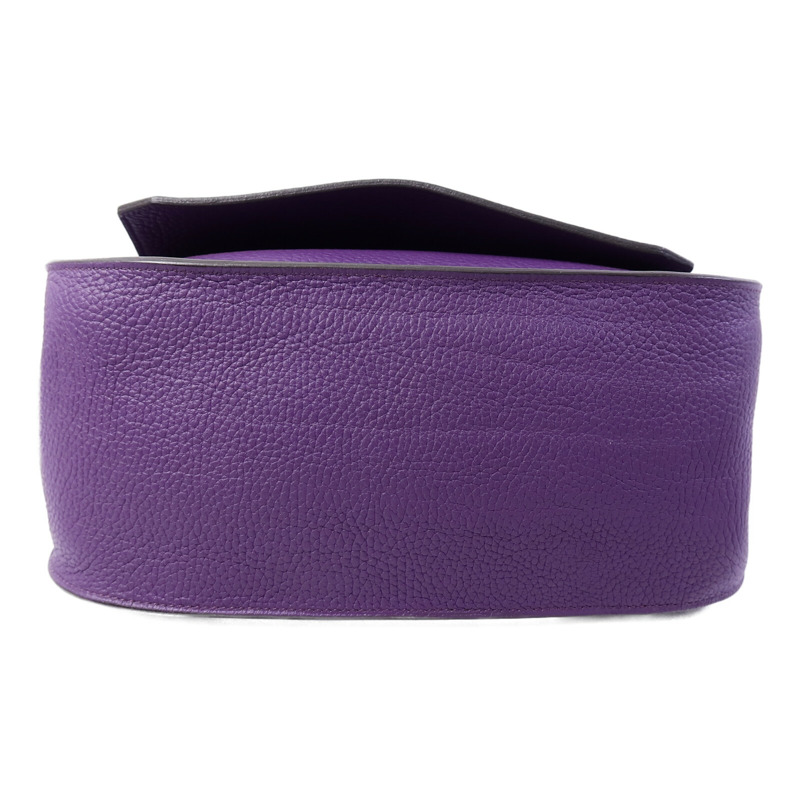 HERMES Clemence皮革Jypsiere 28肩背袋Iris-3