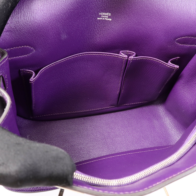HERMES Clemence皮革Jypsiere 28肩背袋Iris-4