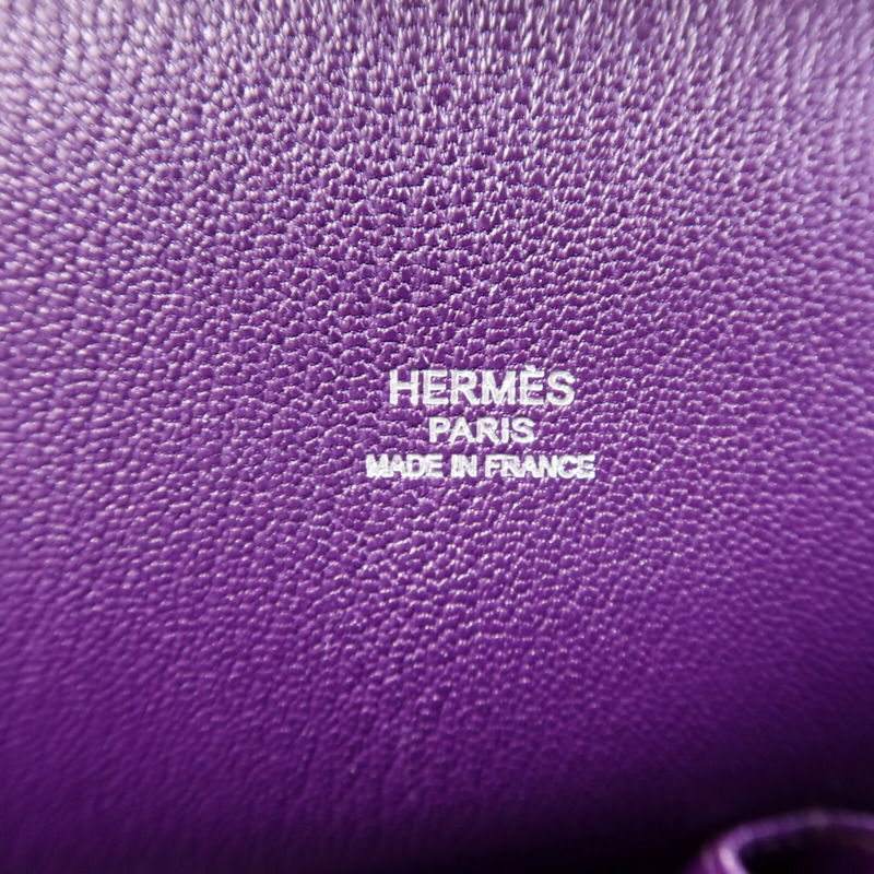 HERMES Clemence皮革Jypsiere 28肩背袋Iris-5