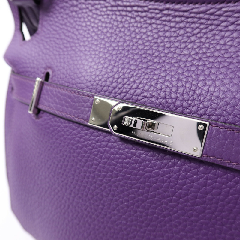 HERMES Clemence皮革Jypsiere 28肩背袋Iris-6