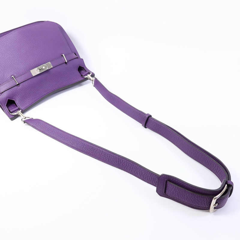 HERMES Clemence皮革Jypsiere 28肩背袋Iris-8