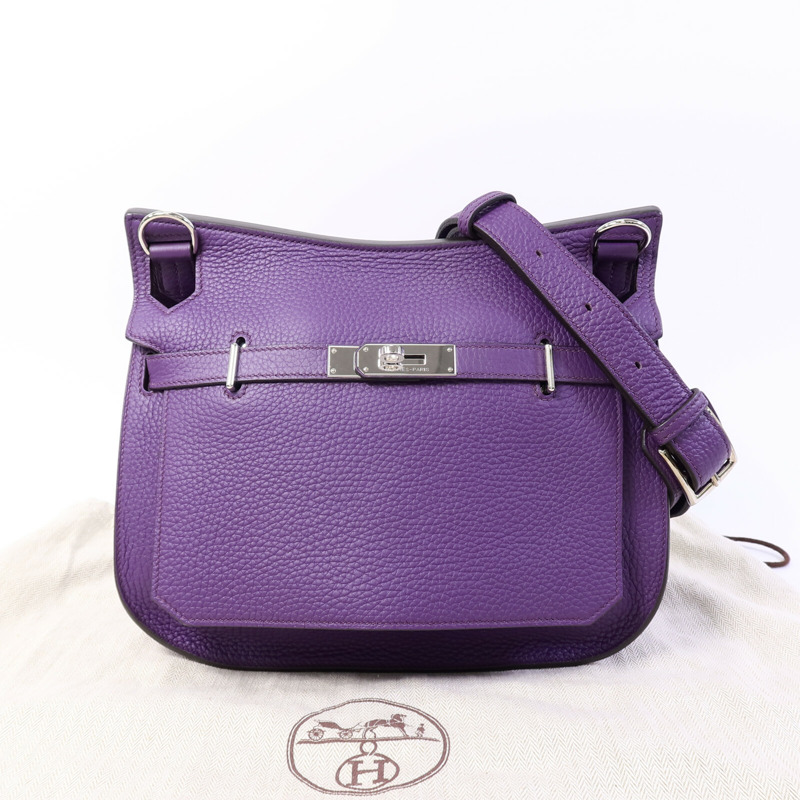HERMES Clemence皮革Jypsiere 28肩背袋Iris-9
