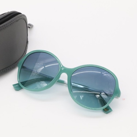 近新 💫💫 EMPORIO ARMANI 綠色圓形太陽眼鏡