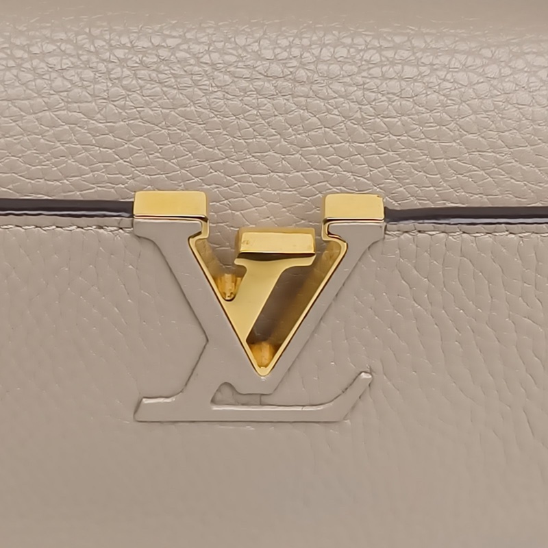 LOUIS VUITTON CapucinesBB27灰色牛皮金扣2015肩背包-4