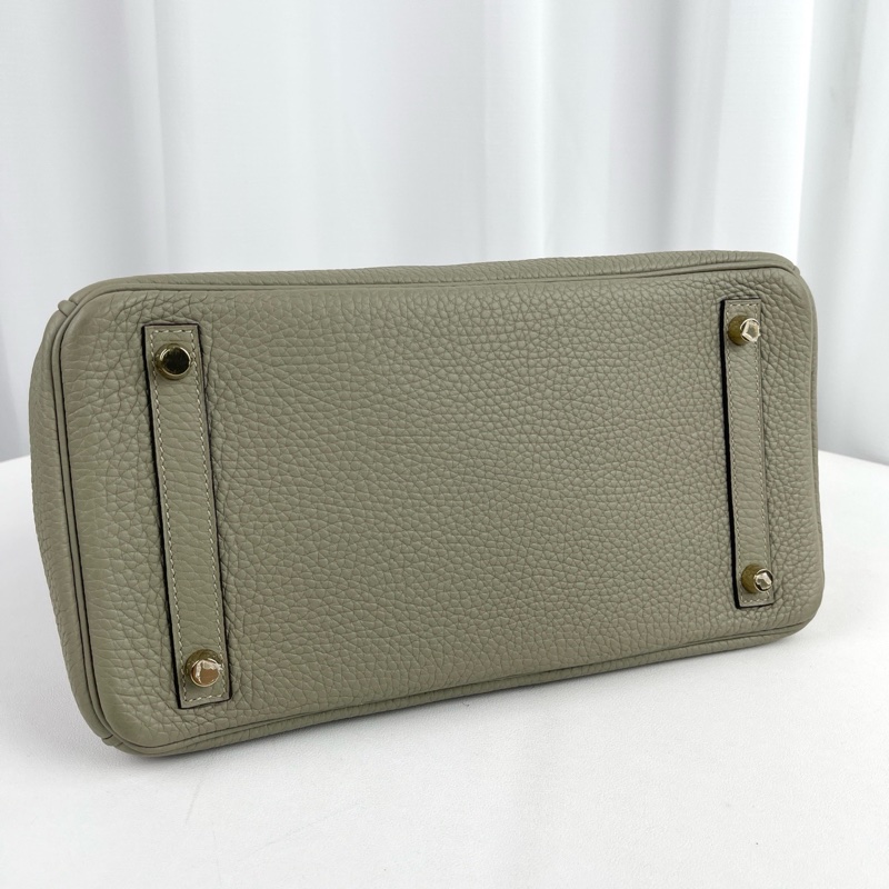 99新🆕Hermes/愛馬仕birkin30手提包斜挎包鼠尾草綠 金扣 X刻💚正品-2