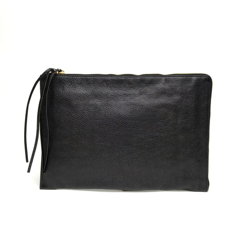 BALENCIAGA Classic機車手拿包黑色羊皮-2