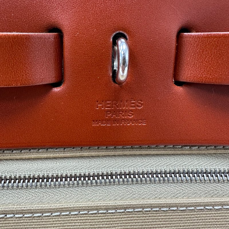Hermes herbag31磚紅拼奶茶色-6